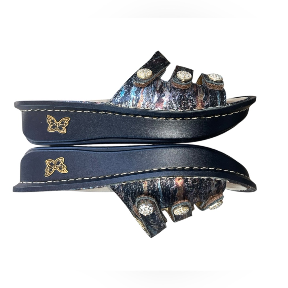 Alegria Fiona Sandal Triple Strap Leather Size 6-6.5 (Size 36)